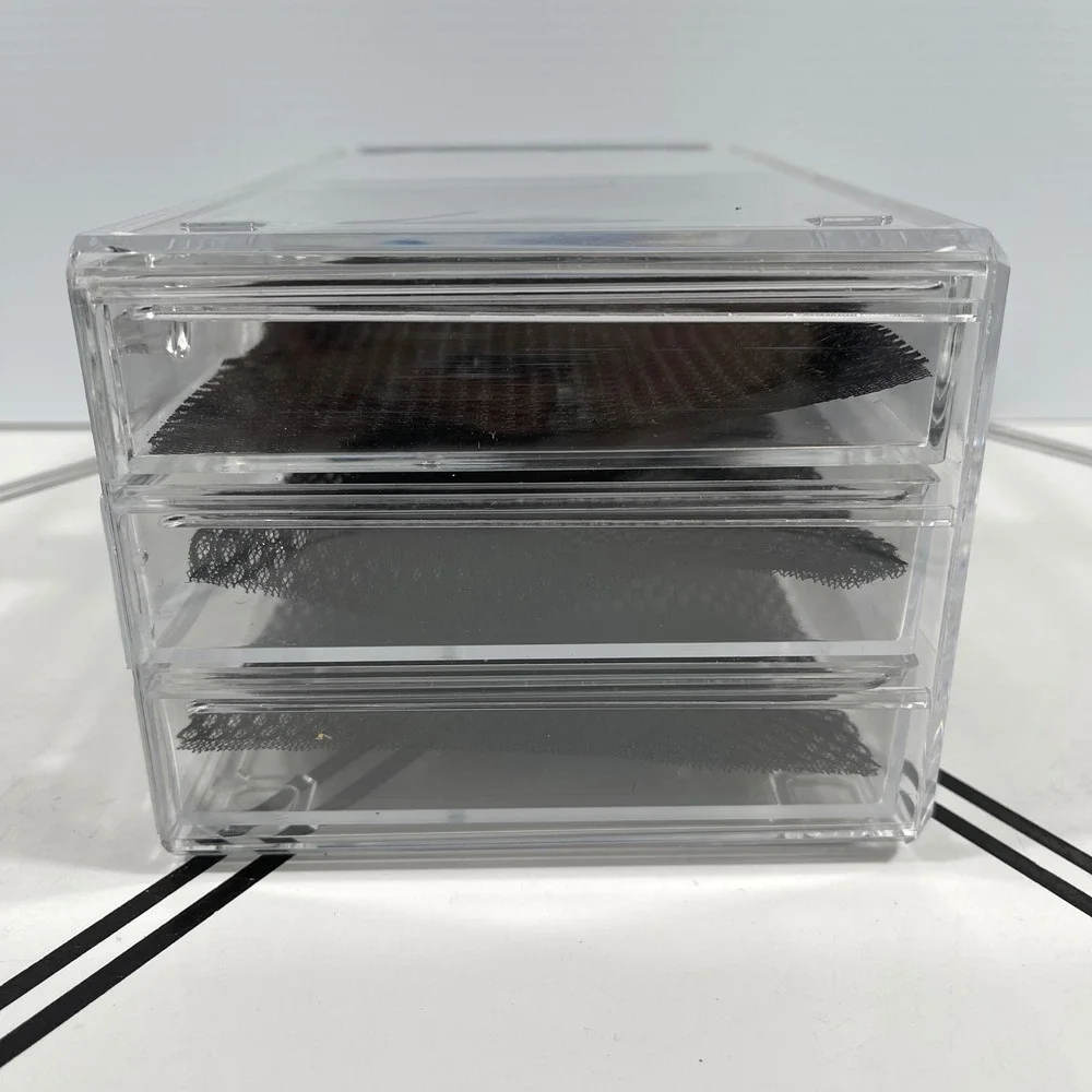 Clear Acrylic Cosmetic Organizer 3 Drawer Makeup Jewelry Display Storage Box